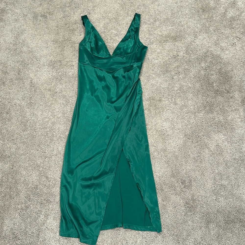 Hello Molly Emerald Green Slit Maxi Dress (8)